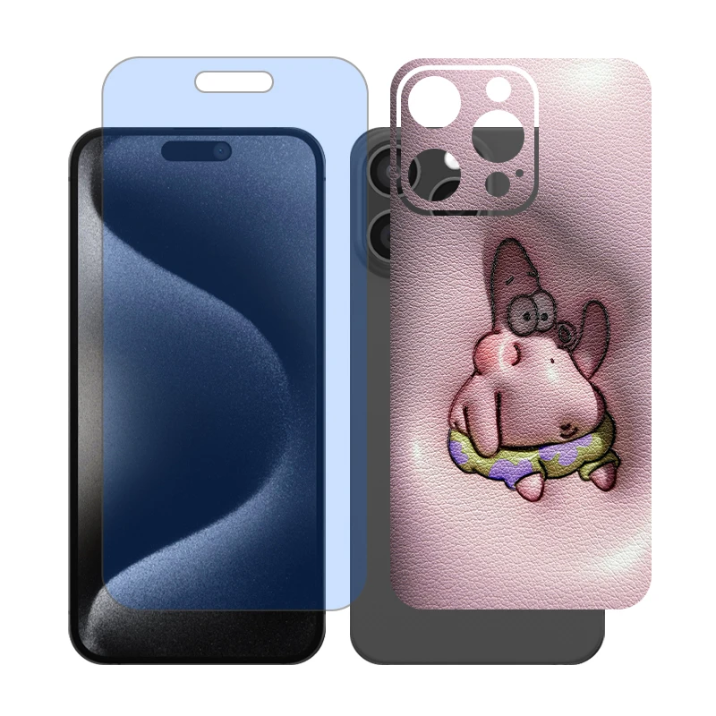 محافظ صفحه نمایش آنتی بلو گلس مدل Together مناسب برای گوشی موبایل اپل iPhone 15 Pro Max به همراه برچسب پوششی پشت گوشی