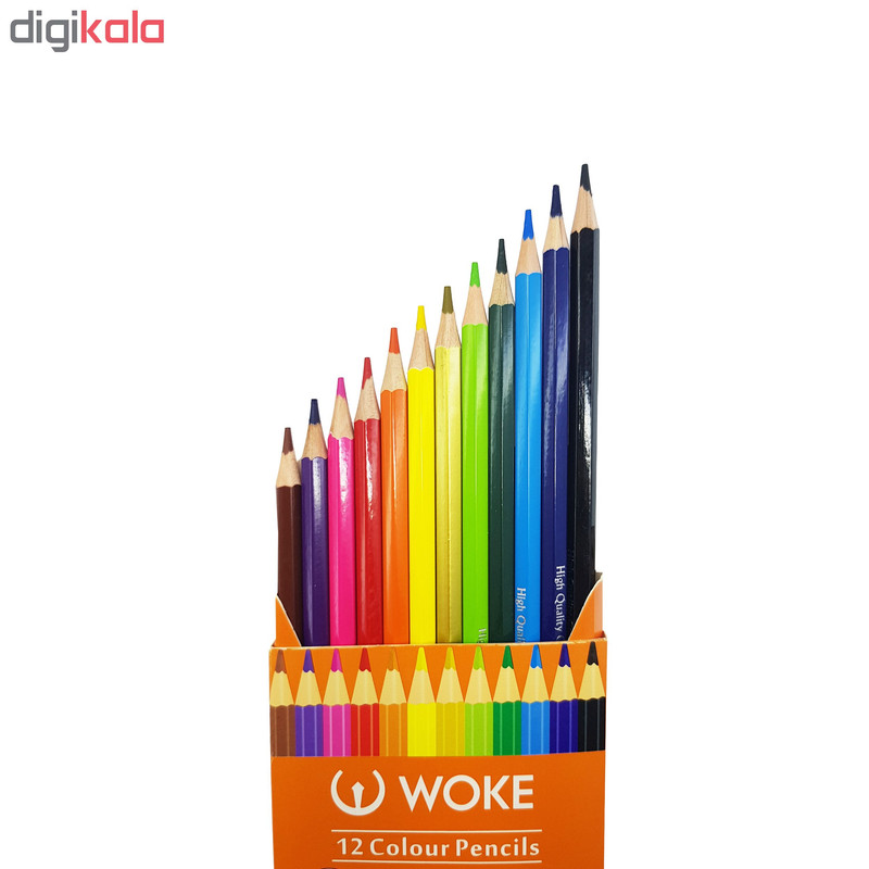 مداد رنگی 12 رنگ ووک طرح گربه