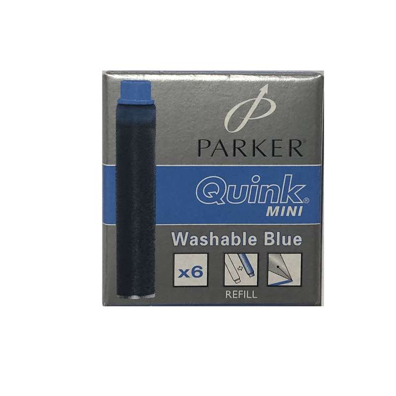جوهر خودنویس پارکر مدل Quink Mini بسته 6 عددی