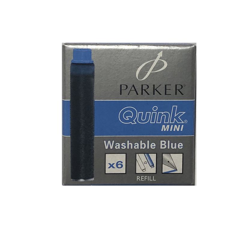 جوهر خودنویس پارکر مدل Quink Mini بسته 6 عددی