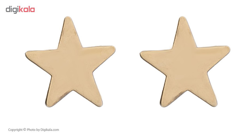 گوشواره طلا 18 عیار طرح ستاره مدل 318