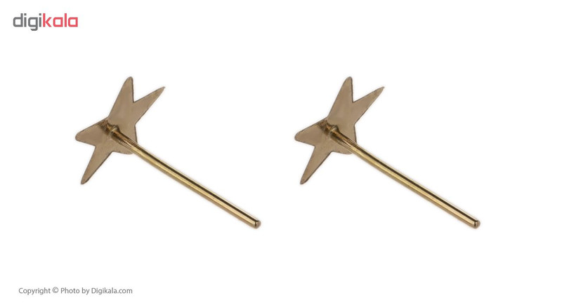 گوشواره طلا 18 عیار طرح ستاره مدل 318