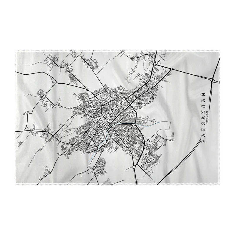 کاغذ کادو ترمه طراحان ایده مدل نقشه شهر رفسنجان کد map0519 سایز 57x37 سانتی متر