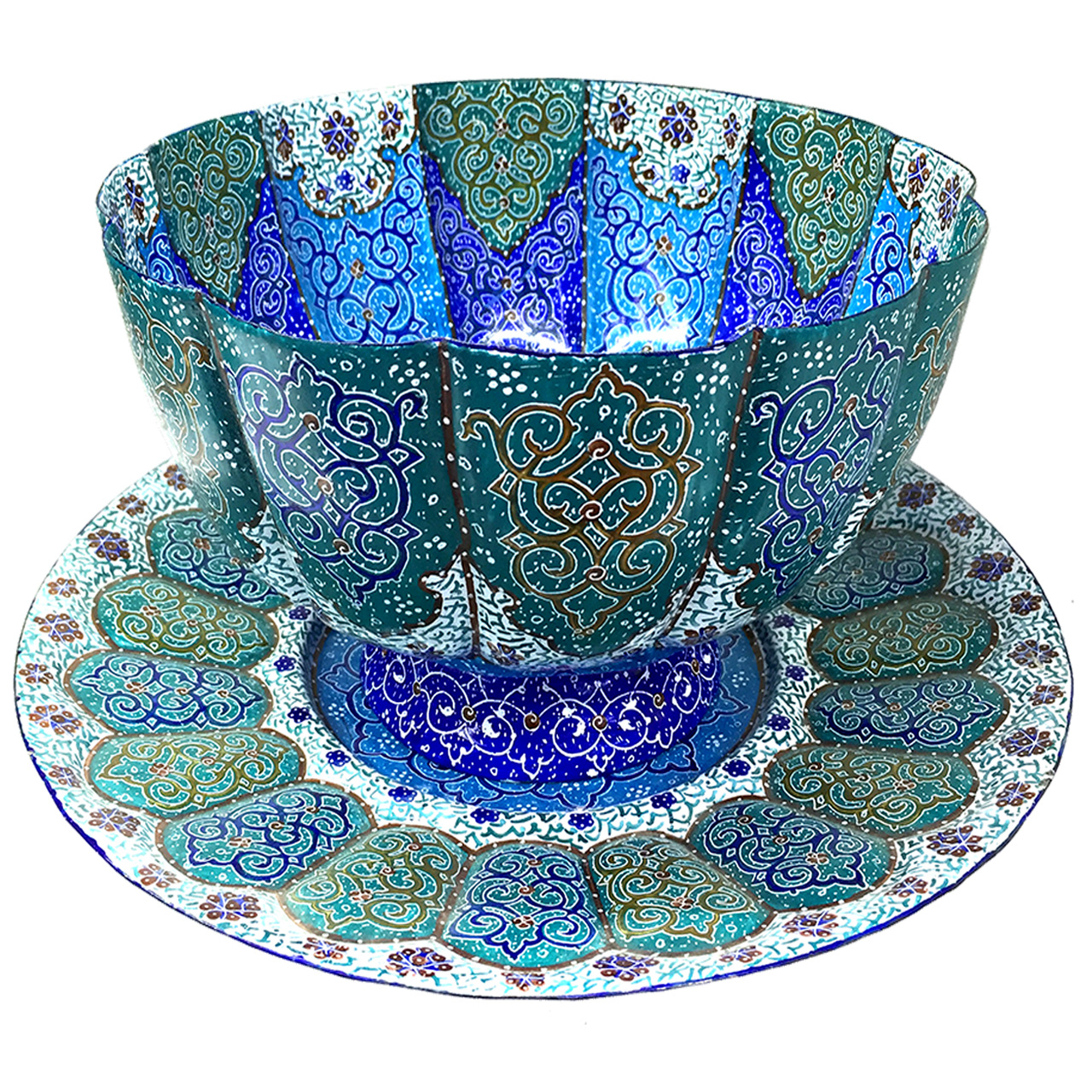 کاسه بشقاب میناکاری گالری آسمانی مدل KB-3