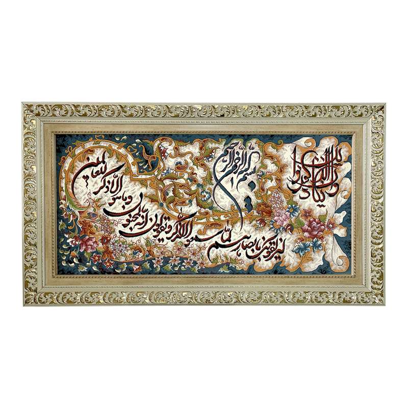 تابلو فرش ماشینی طرح دستبافت مدل وان یکاد کد 7637