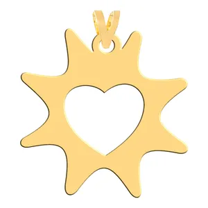 آویز گردنبند طلا 18 عیار زنانه فرشته مدل قلب WNL-000341