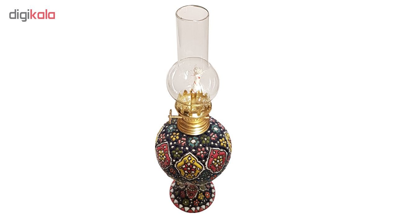 چراغ تزیینی سفالی لازاپونی طرح میناکاری اندازه بزرگ کد L106z هفت سین