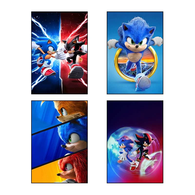 تابلو شاسي کارنيکا طرح Sonic کد 11860 مجموعه 4 عددی