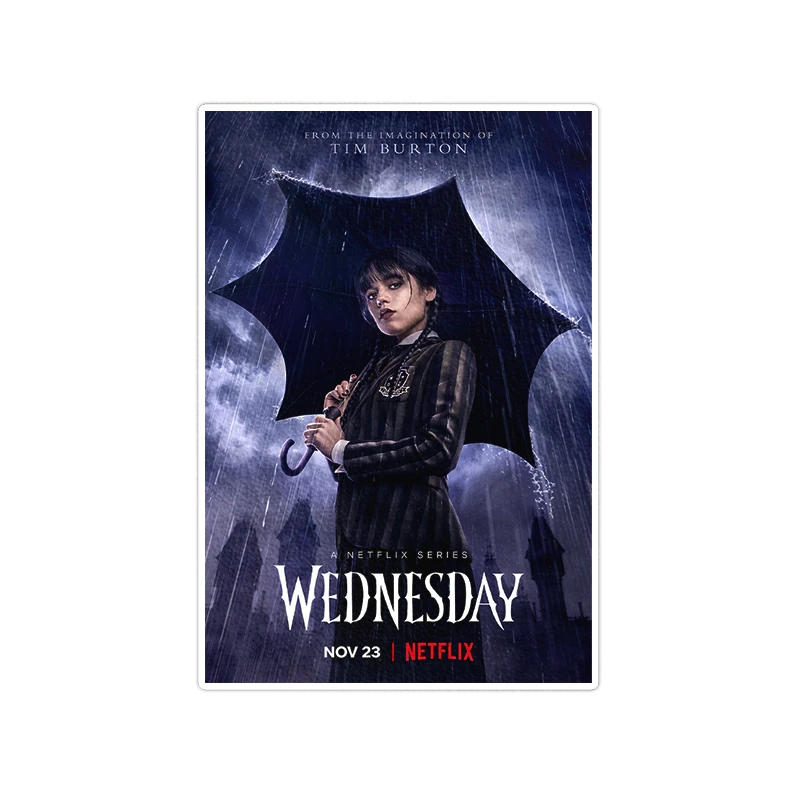  استیکر لپ تاپ ویندی دیزاین طرح wednesday مدل 1619