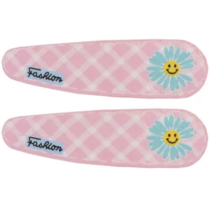 گیره مو دخترانه طرح گل کد 105785 بسته 2 عددی