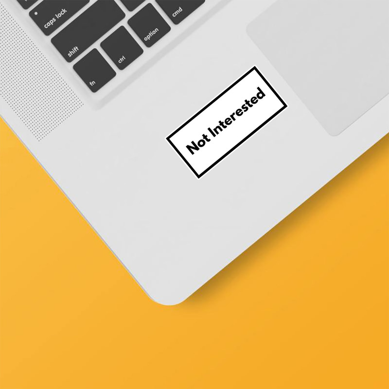 استیکر لپ تاپ و موبایل بووم طرح نوشته کد MD108