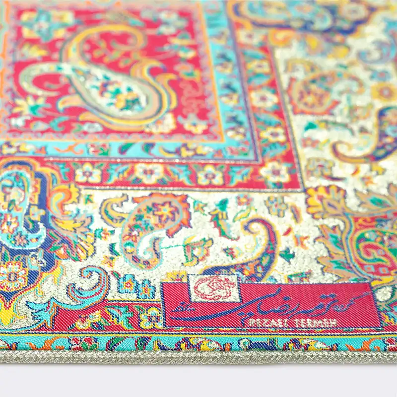 رومیزی ترمه رضایی طرح پارسیان مدل مربع