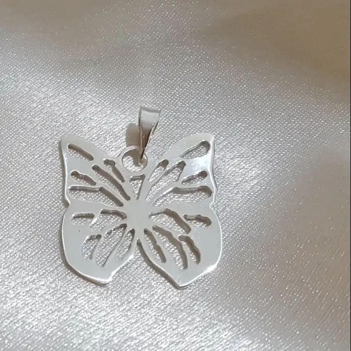 آویز گردنبند نقره مدل پروانه