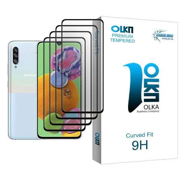 محافظ صفحه نمایش کولینگ مدل Olka Glass MIX004 مناسب برای گوشی موبایل سامسونگ Galaxy A90 5G بسته چهار عددی