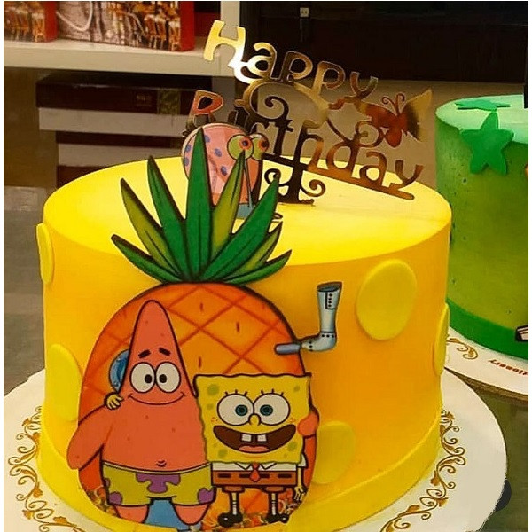 تاپر تزیین کیک به گز مدل باب اسفنجی و پاتریک مجموعه 2 عددی