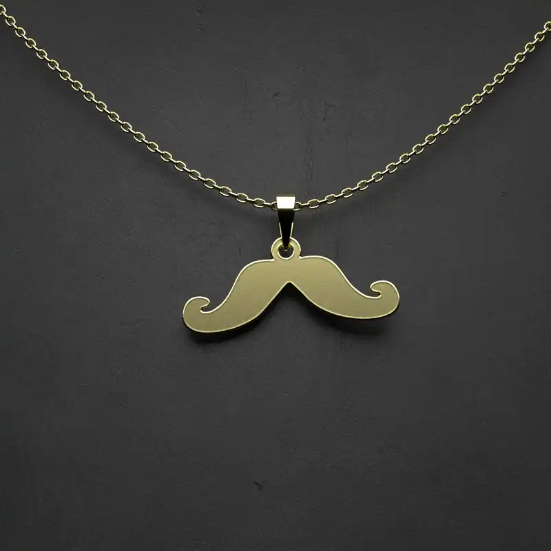 گردنبند طلا 18 عیار زنانه مدوپد مدل سبیل کد Q2-1-1036