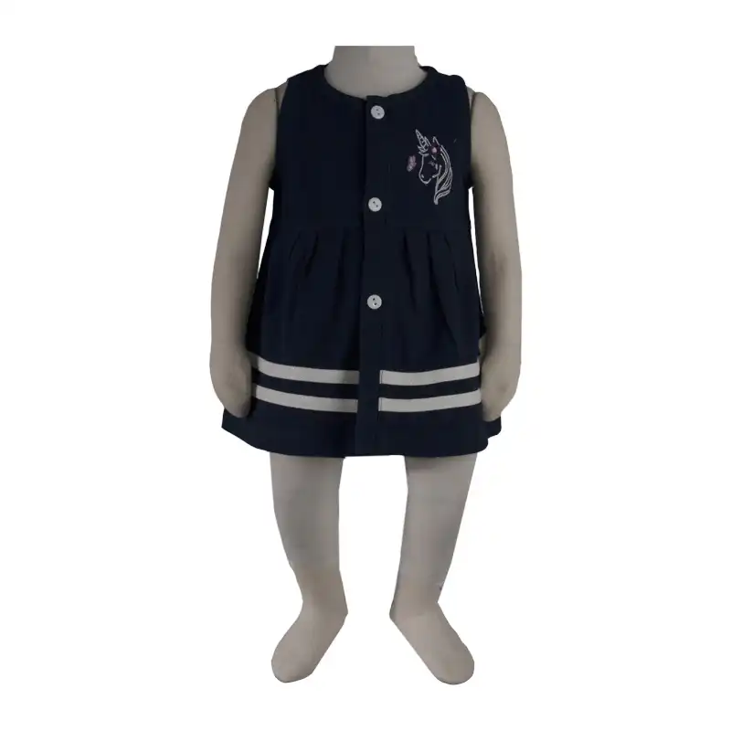 ست 3 تکه لباس نوزادی آدمک مدل پونی کد 126800 رنگ سرمه ای