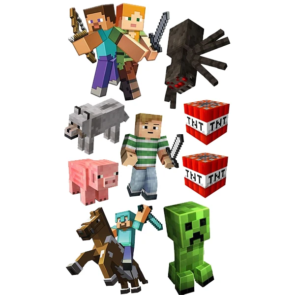  استیکر پارچه و لباس پاد آفرین طرح ماینکرافت کد 475