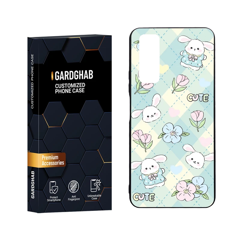  کاور گارد قاب مدل دور ژله ای پشت گلس فانتزی مناسب برای گوشی موبایل هوآوی Y7a