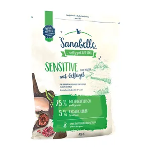 غذای خشک گربه سانابل مدل Sensitive Poultry وزن 0.4 کیلوگرم