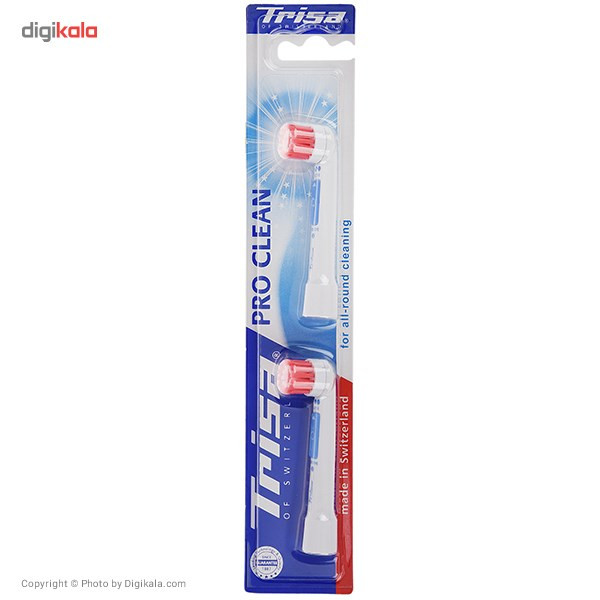 سری یدک مسواک برقی تریزا مدل Trisa Pro Clean بسته 2 عددی