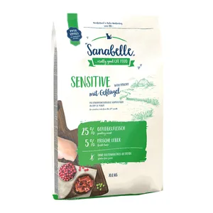 غذای خشک گربه سانابل مدل Sensitive Poultry وزن 10 کیلوگرم