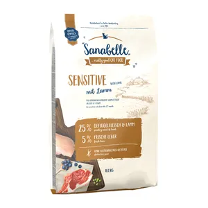 غذای خشک گربه سانابل مدل Sensitive Lamb وزن 10 کیلوگرم