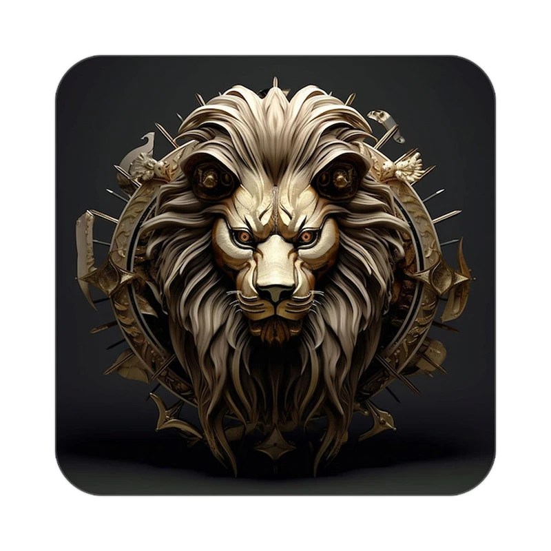 زیر لیوانی کاکتی طرح شیر مدل mp24420