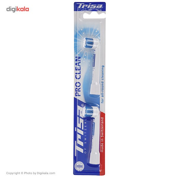 سری یدک مسواک برقی تریزا مدل Trisa Pro Clean بسته 2 عددی