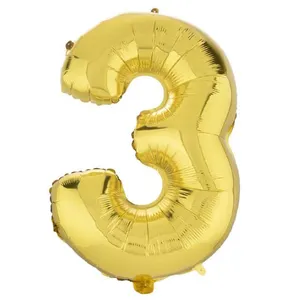 بادکنک فویلی آر تی سینت طرح عدد Three