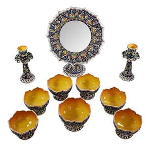 مجموعه ظروف هفت سین 10 پارچه طرح میناکاری کد 1454175