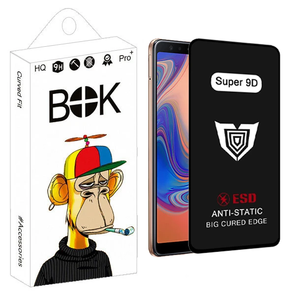 محافظ صفحه نمایش بوک مدل Super 9D Touch مناسب برای گوشی موبایل سامسونگ galaxy A750 / A7 2018