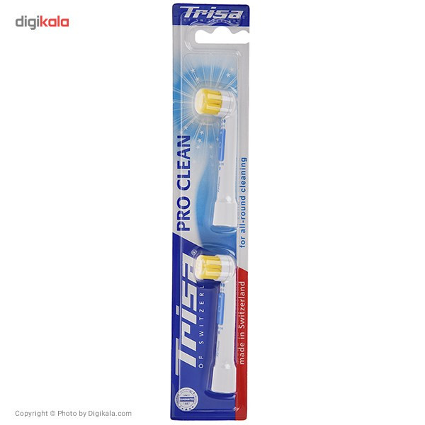 سری یدک مسواک برقی تریزا مدل Trisa Pro Clean بسته 2 عددی