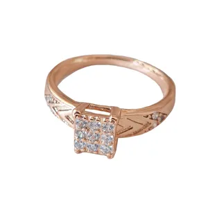 انگشتر زنانه ژوپینگ مدل نگینی مربعی مثلثی