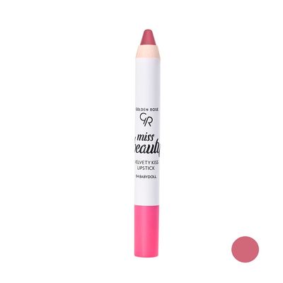 رژلب مدادی گلدن رز مدل velvety kiss شماره 04