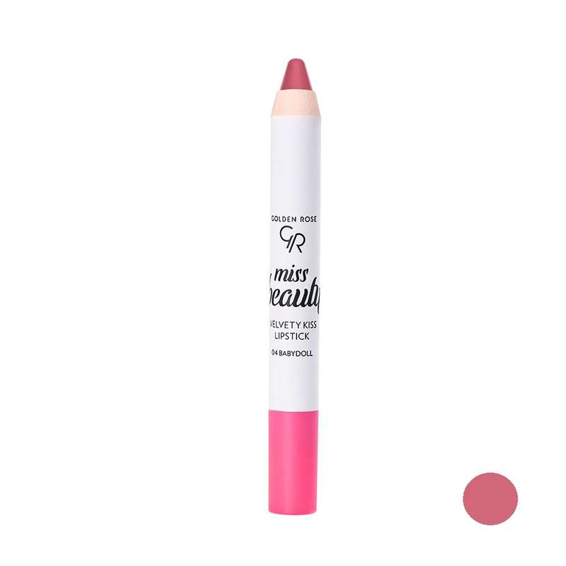 رژلب مدادی گلدن رز مدل velvety kiss شماره 04 رژلب مدادی گلدن رز مدل velvety kiss شماره 04