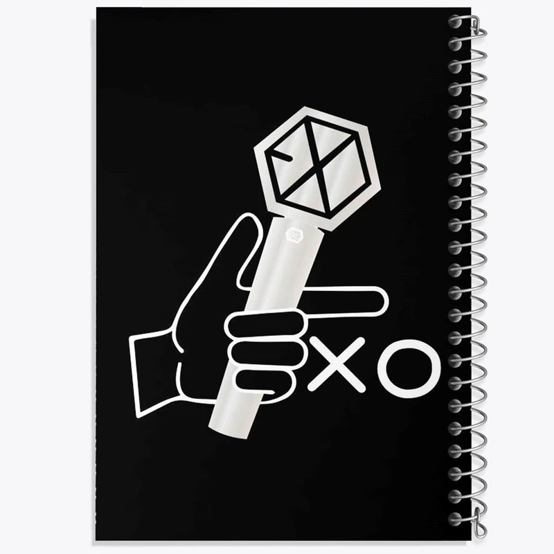 دفتر مشق 100 برگ خندالو طرح گروه اکسو EXO کد 13662