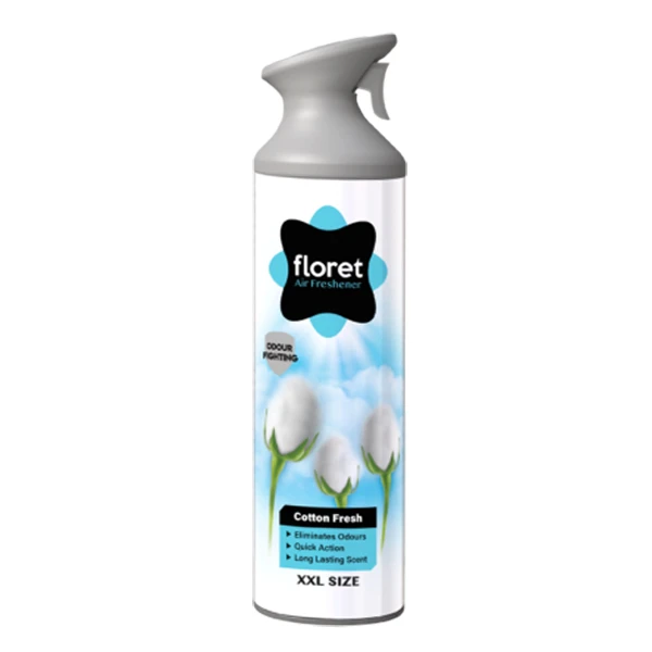  اسپری خوشبوکننده فلورت مدل TR500 رایحه cotton fresh حجم 500 میلی لیتر