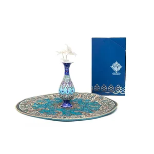 ست هدیه آرا هنر فاخر ایرانی مدل مسی و ترمه ابریشم مدل V206