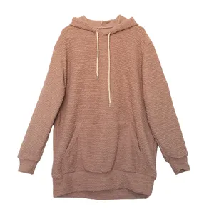 هودی زنانه مدل تدی رنگ نسکافه ای