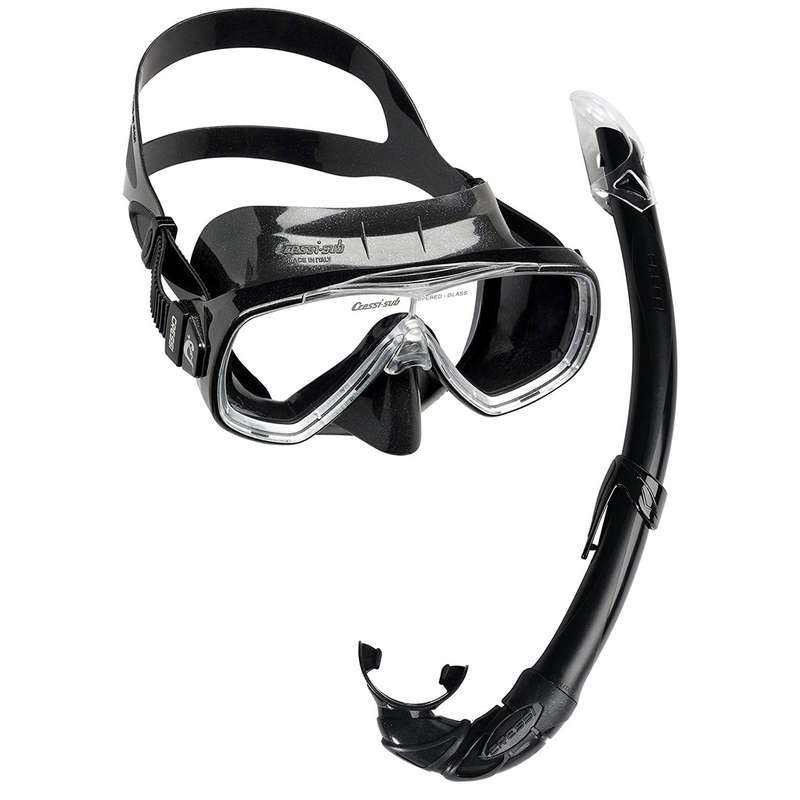 عینک و اسنورکل کرسی مدل Onda Mare Black سایز L