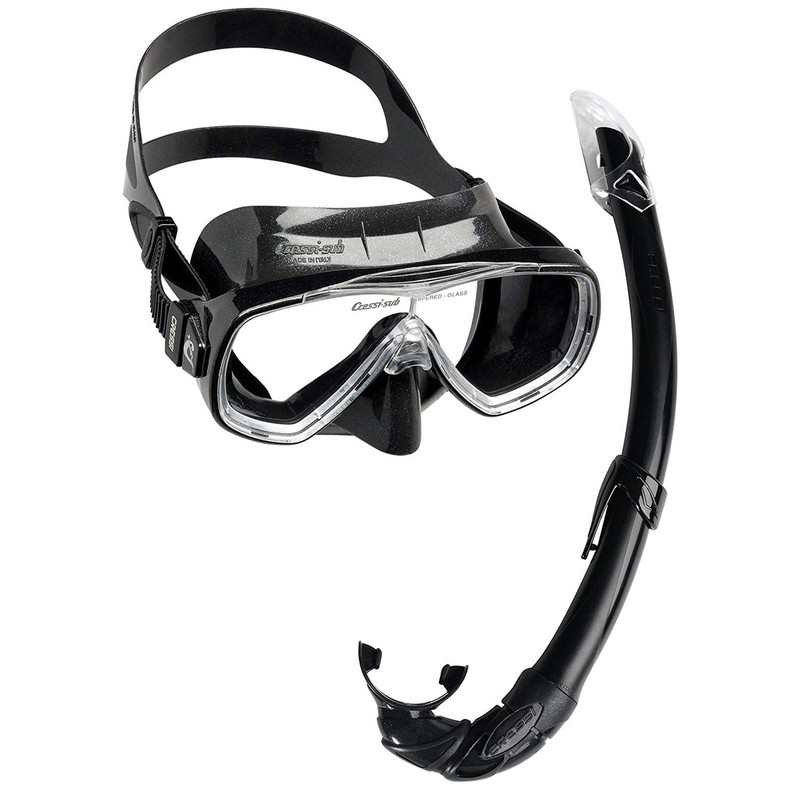 عینک و اسنورکل کرسی مدل Onda Mare Black سایز L