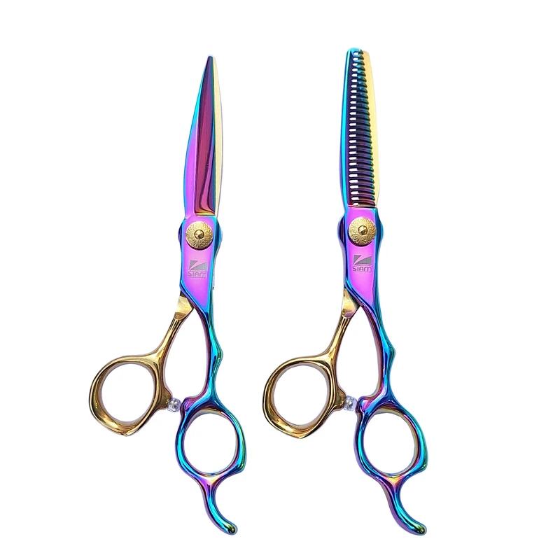 قیچی آرایشگاهی صیام مدل A-S60-2 به همراه قیچی پیتاژ