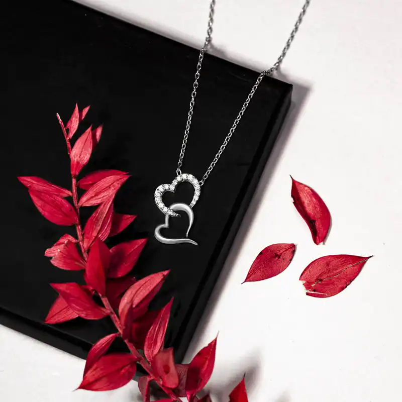 گردنبند نقره زنانه کد FL 162