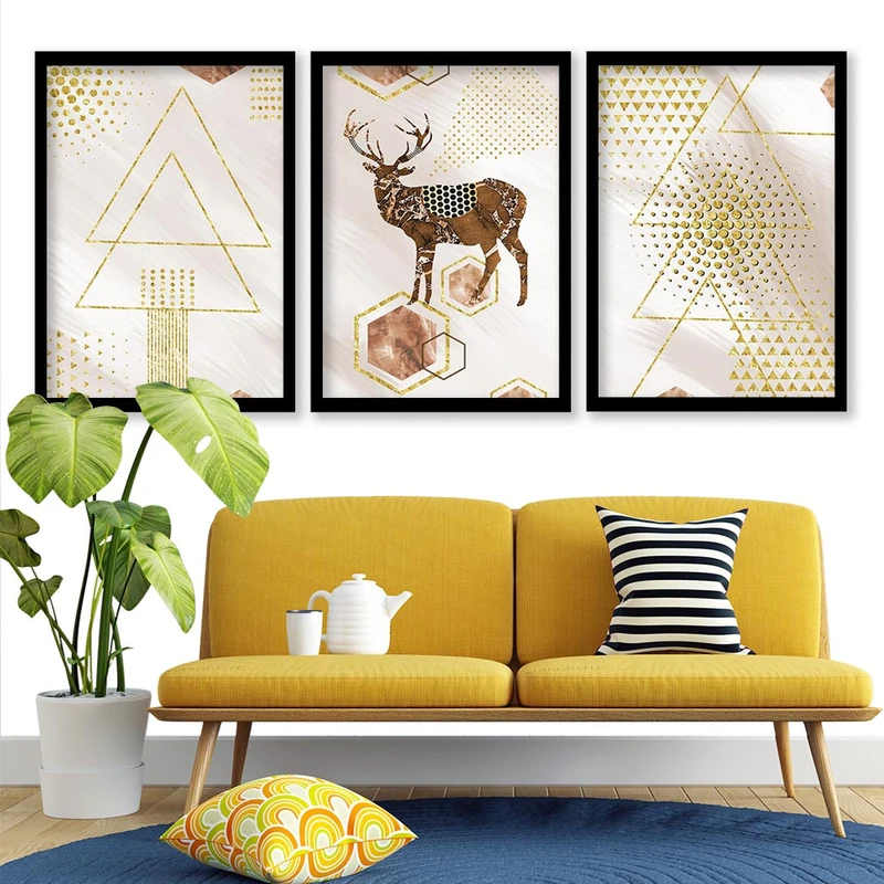 تابلو صبا طرح مدل دکوراتیو مدرن کد 197 مجموعه 3 عددی