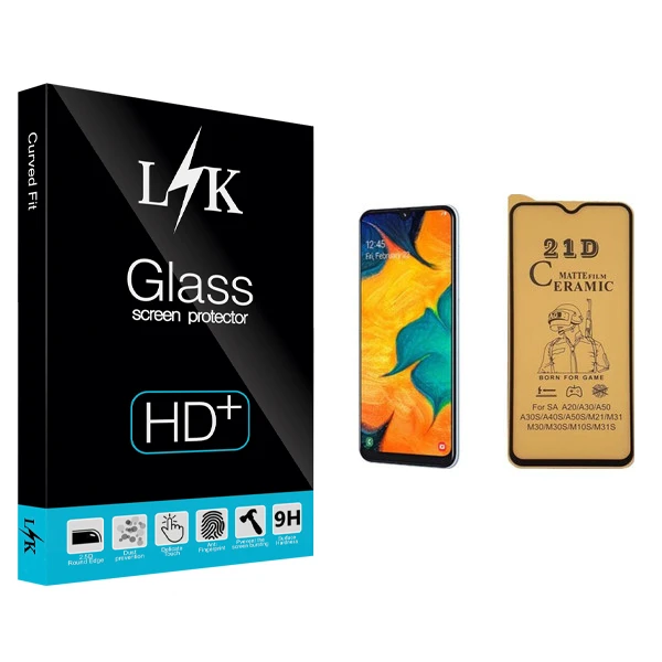 محافظ صفحه نمایش سرامیکی ال کی مدل +LITE مناسب برای گوشی موبایل سامسونگ Galaxy A30