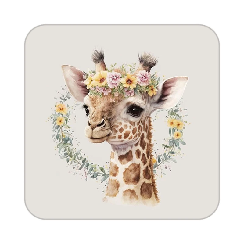 زیر لیوانی کاکتی طرح حیوانات رنگی مدل mp25470