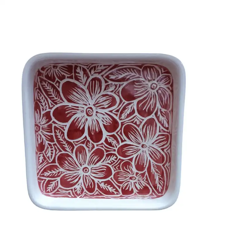 ست 3 تکه فنجان و بشقاب سرامیکی مدل اسکرافیتو