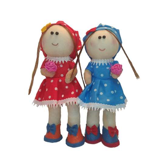 عروسک طرح دختر روسی کد PK25 ارتفاع 24 سانتی متر مجموعه 2 عددی