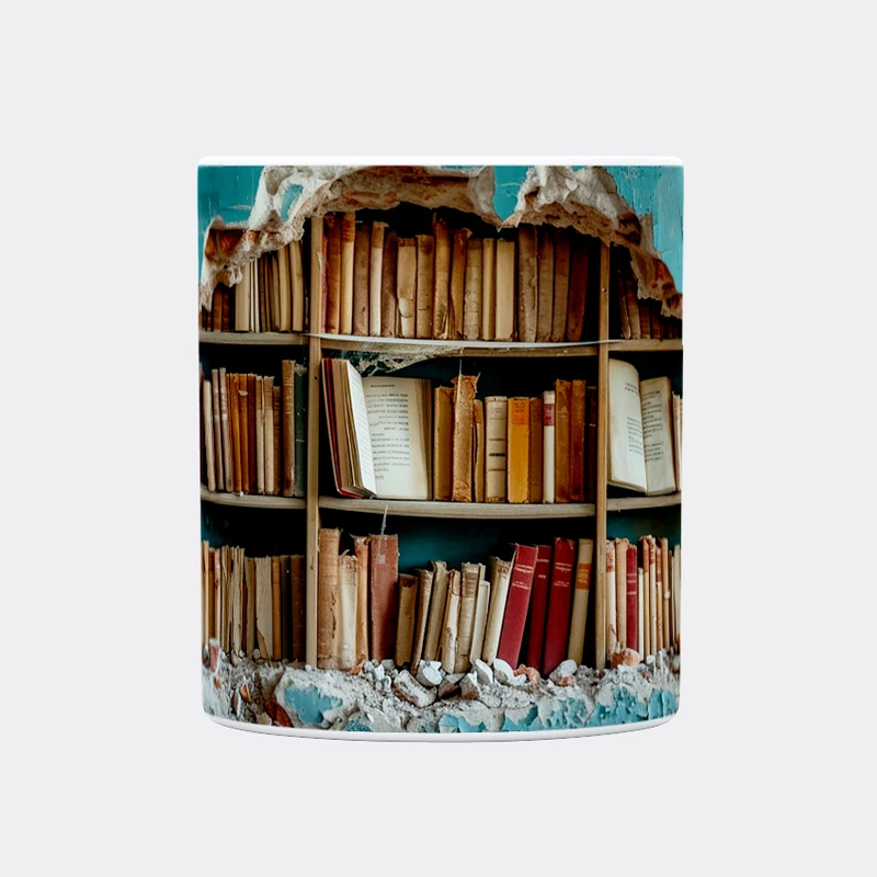 ماگ حس آمیزی طرح کتاب مدل کتابخانه کد 32